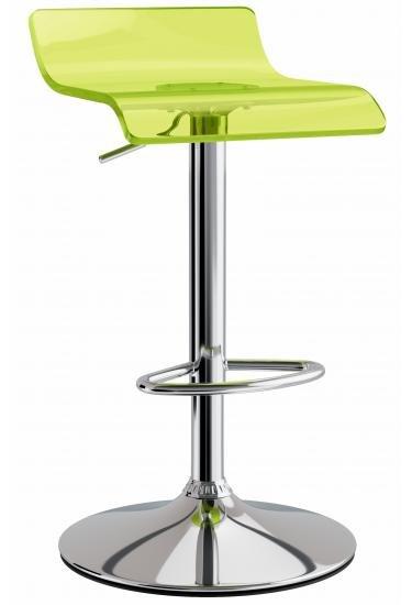 Tina Acrylic Bar Stool Height Adjustable -Green